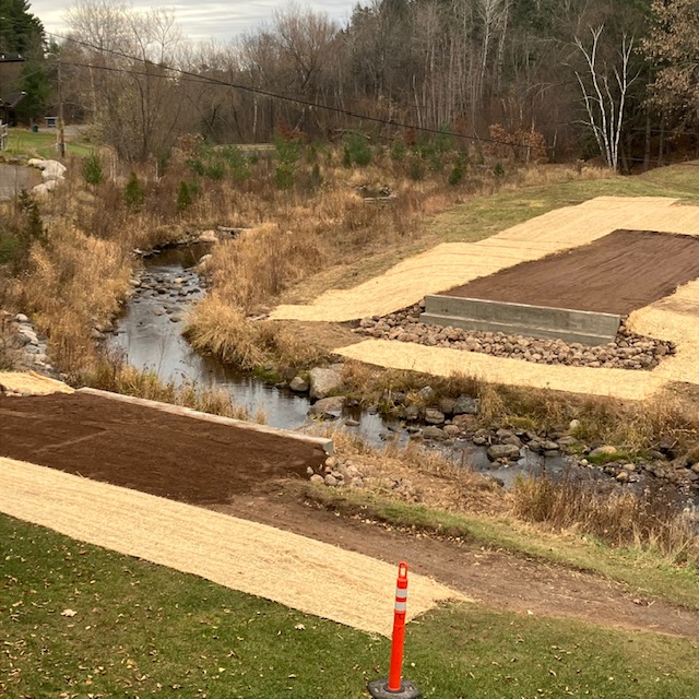 The competed abutments are ready to have the steel beams placed on them.